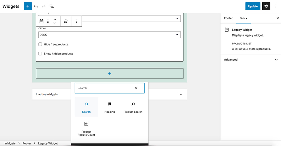 Search Widgets