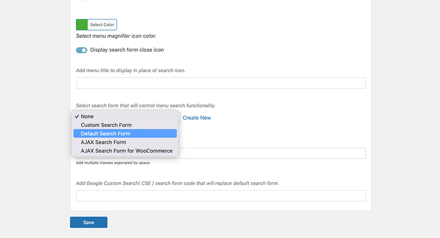 Search Functionality Options