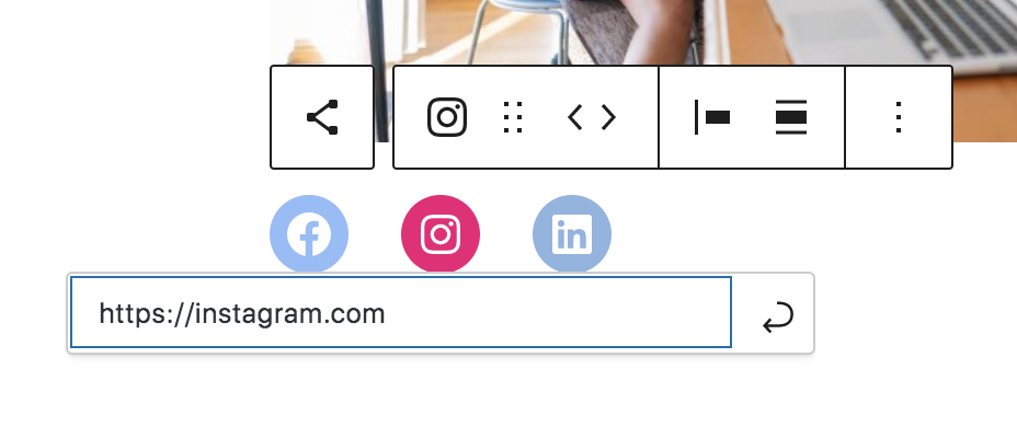 añadir un enlace a un perfil de Instagram