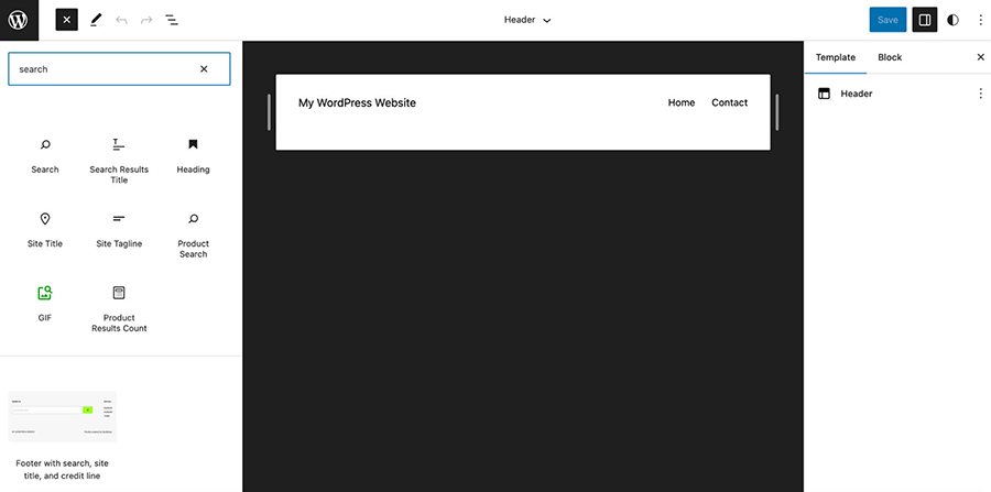 Header Template Part