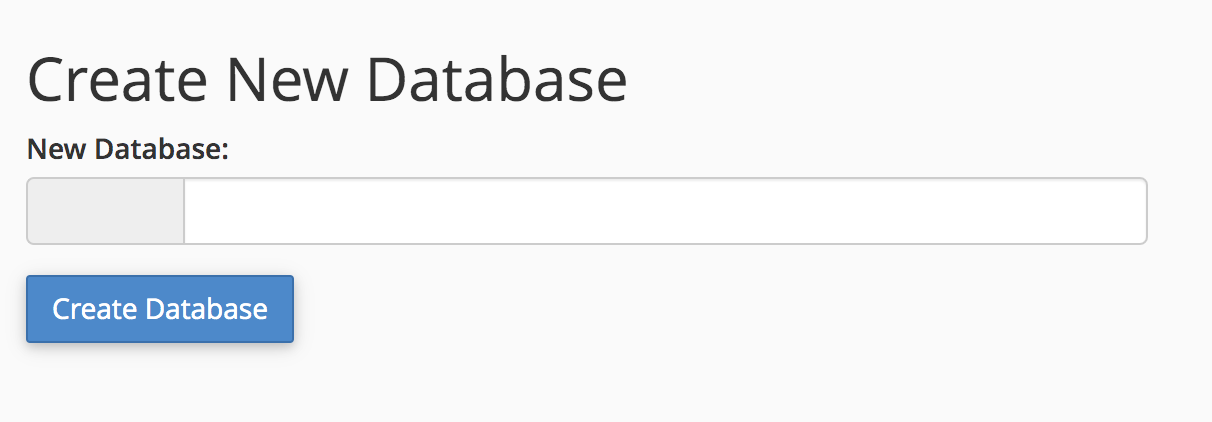 creating a new database