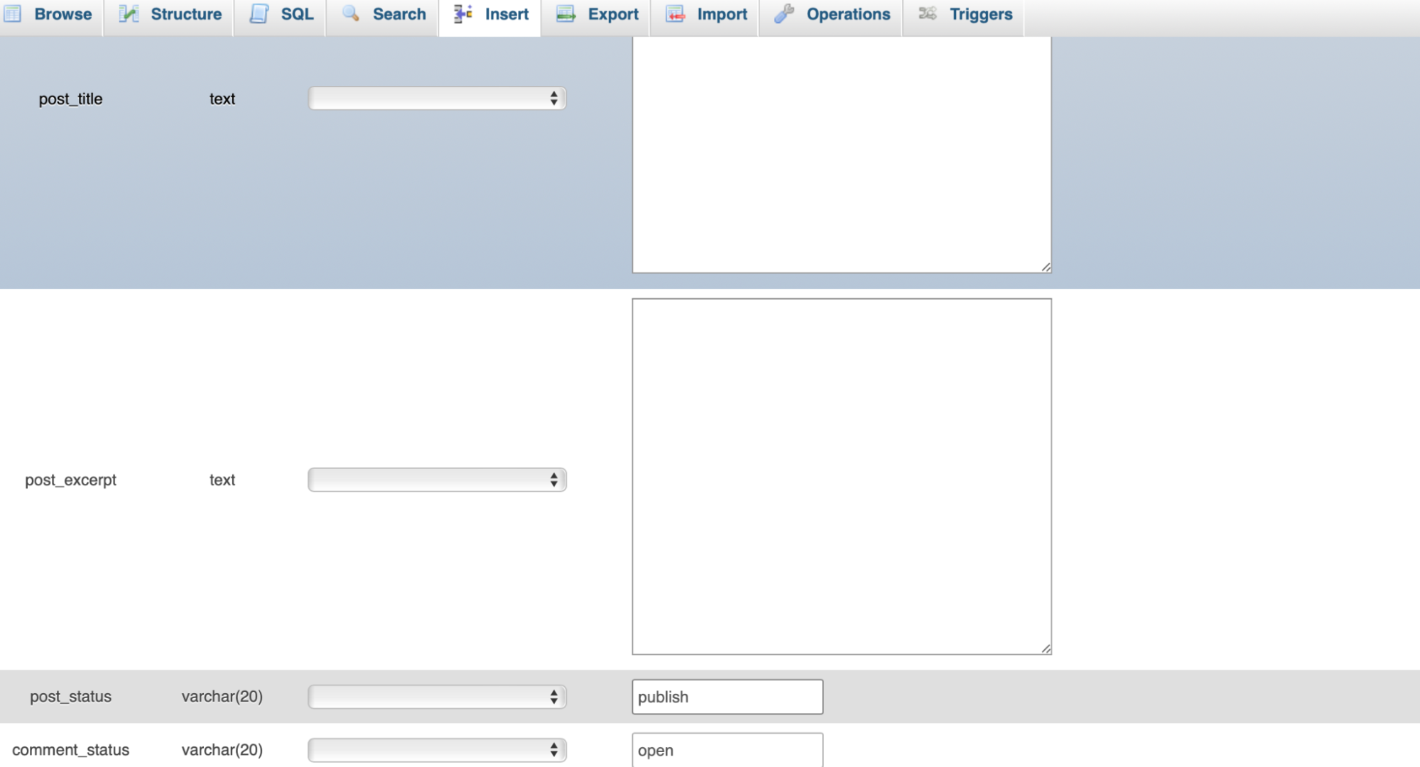 editing post information