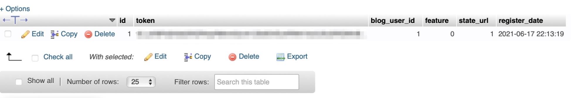 editing user information in phpMyAdmin