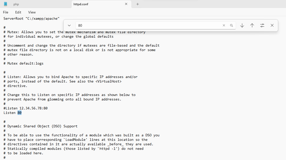 redirecting Apache to port 8080
