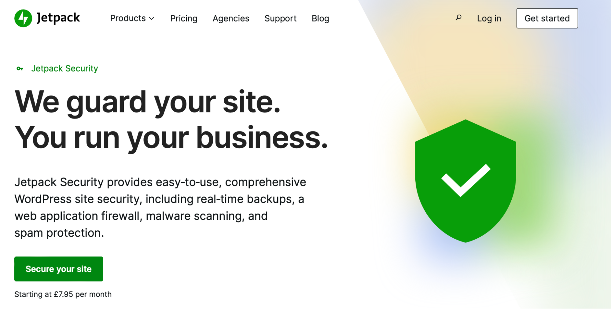 Jetpack Security homepage