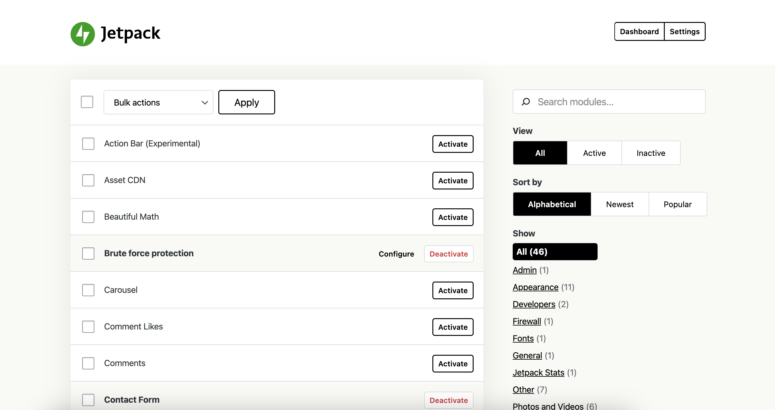 Visual refresh of modules to find what you need easier.