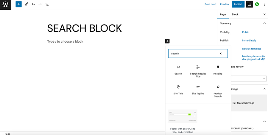 Search Block