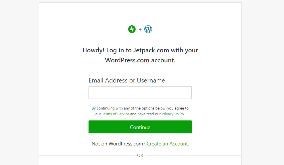 Connect VaultPress Backup to your WordPress.com account.