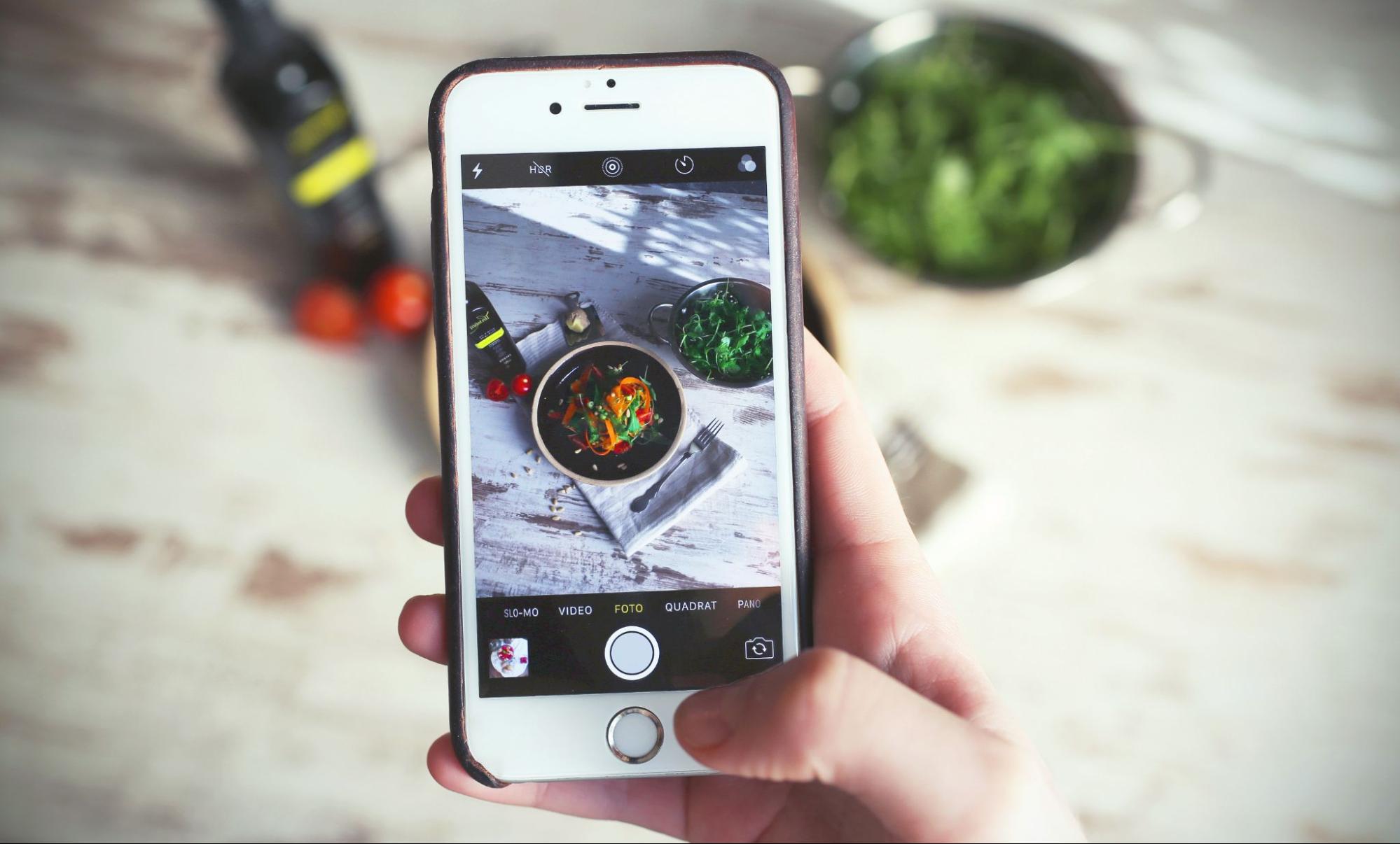 Spontaneous photograph of food for Social Media.