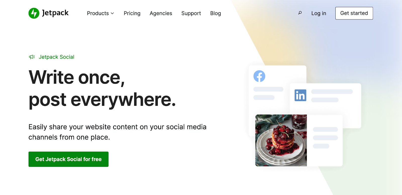 Jetpack Social homepage