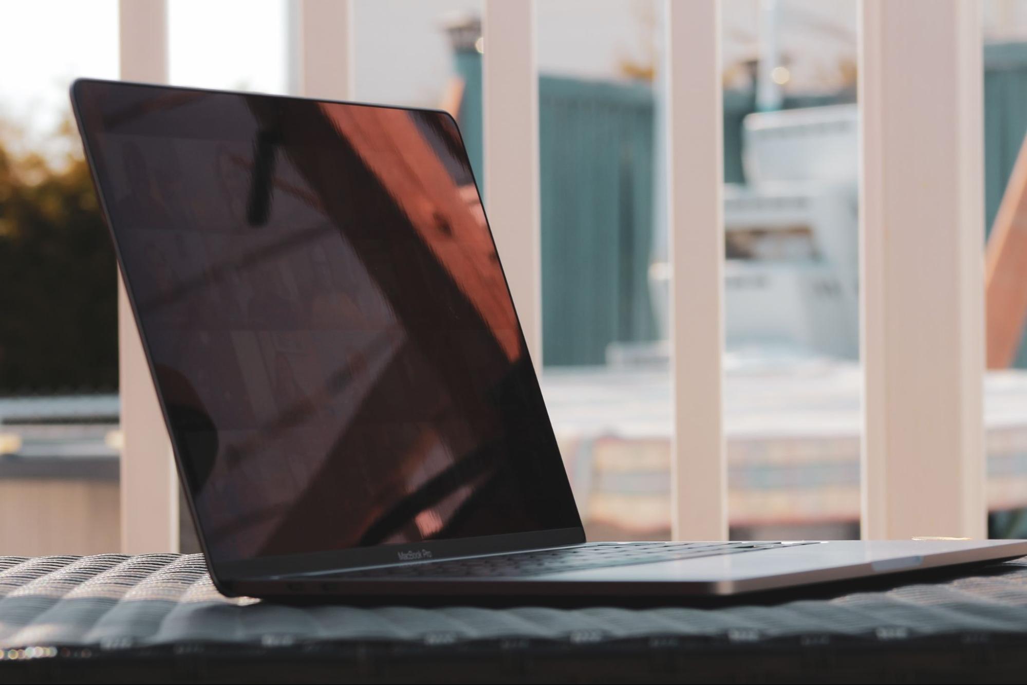 laptop sitting on a table