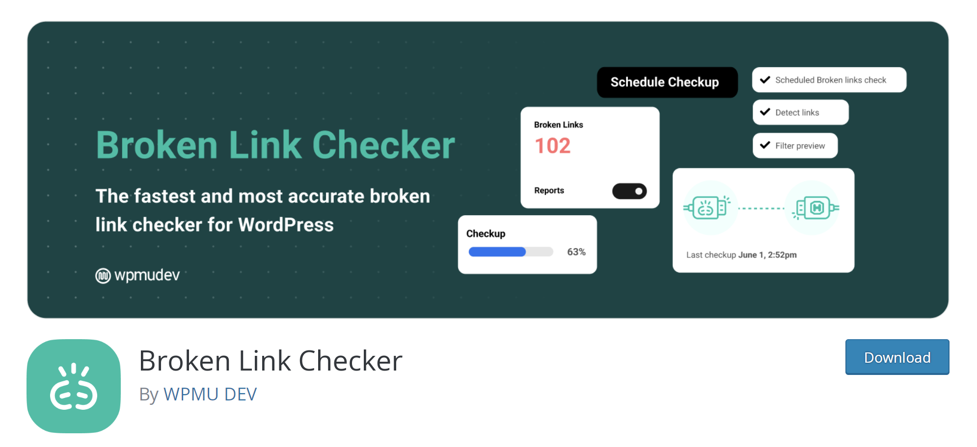 broken link checker plugin page