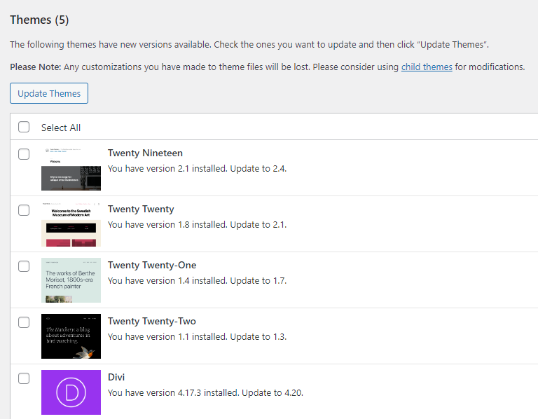 manually updating a theme in WordPress