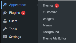 plugin and theme updates available