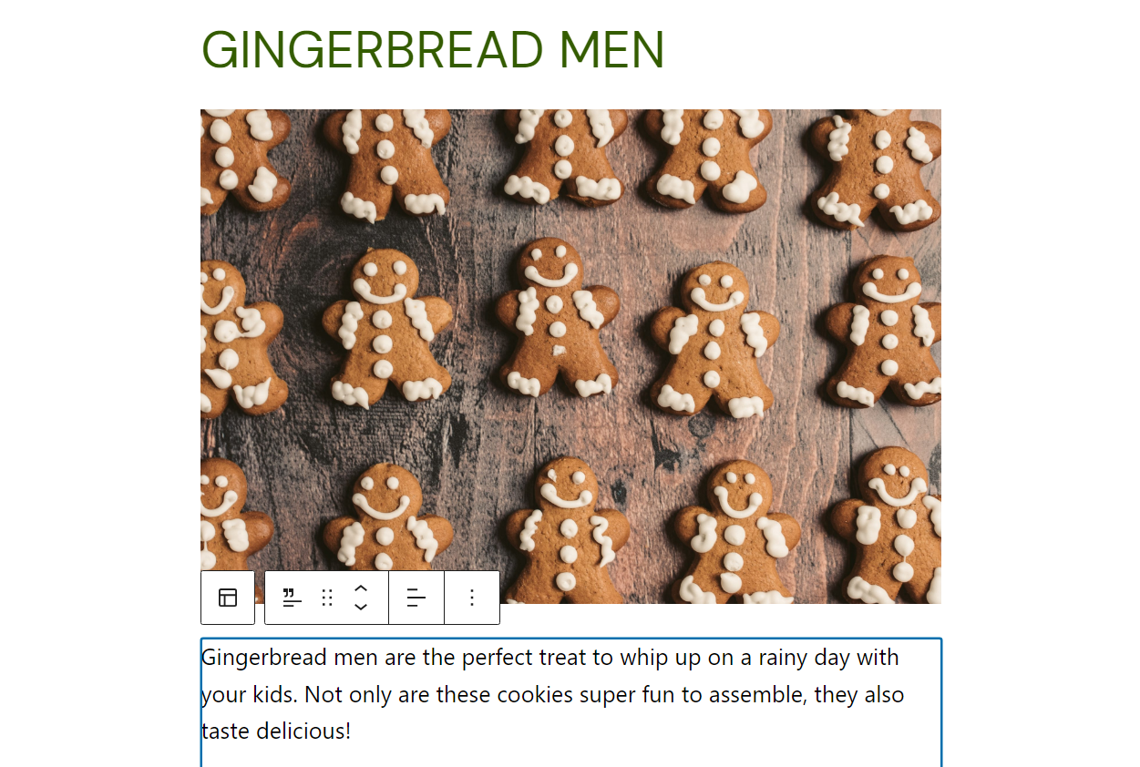 blog post in WordPress