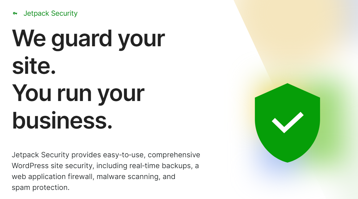 Jetpack Security homepage