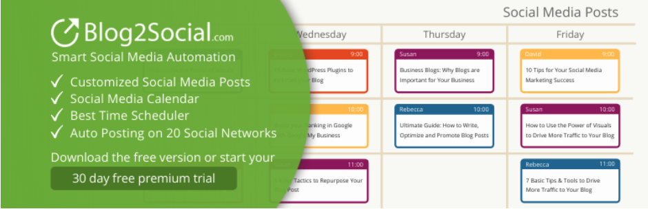 Blog2Social homepage