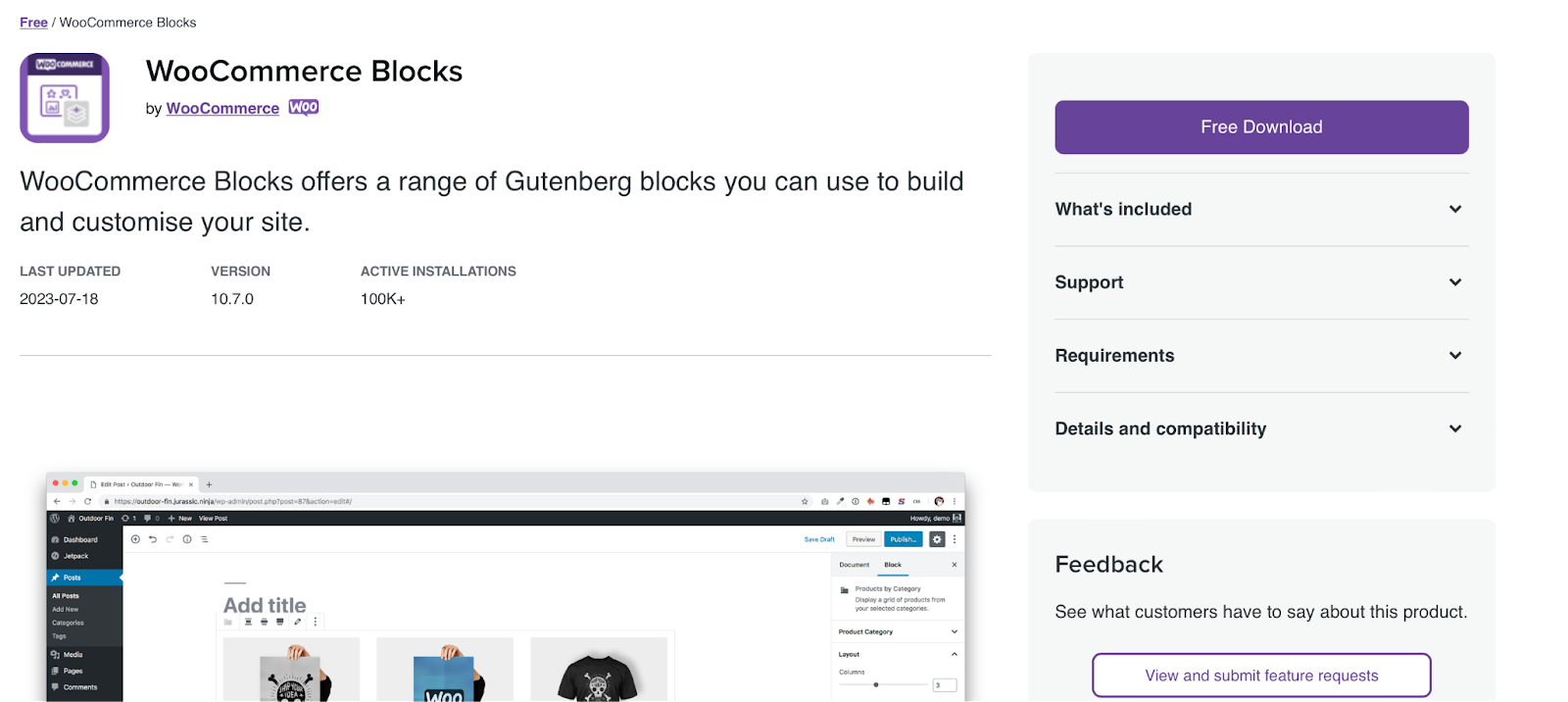 The first way to customize your WooCommerce Checkout page is to use the Woo Cart and Checkout Blocks free extension.