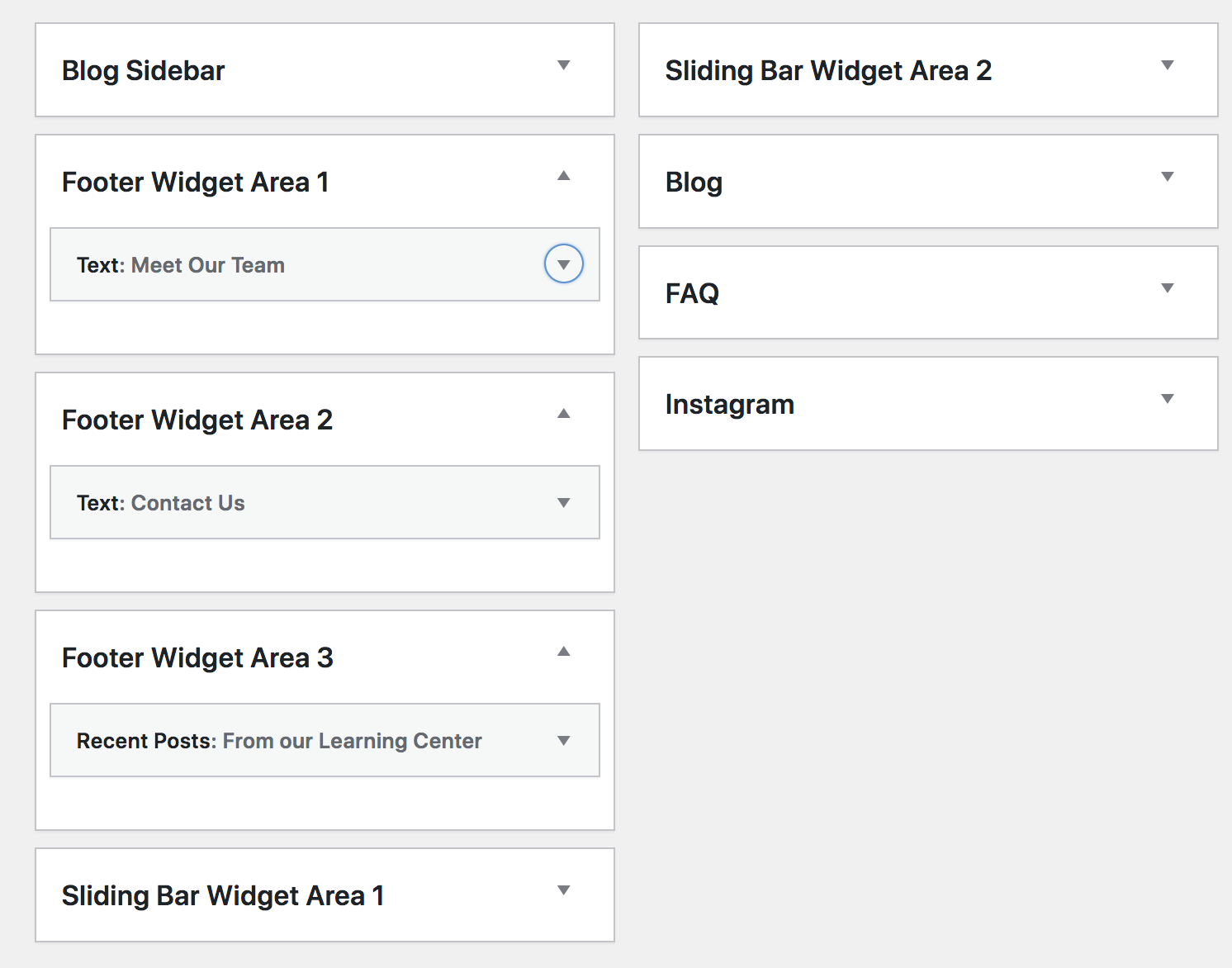 Be sure to save content stored in Widgets when switching from a classic to a block theme.