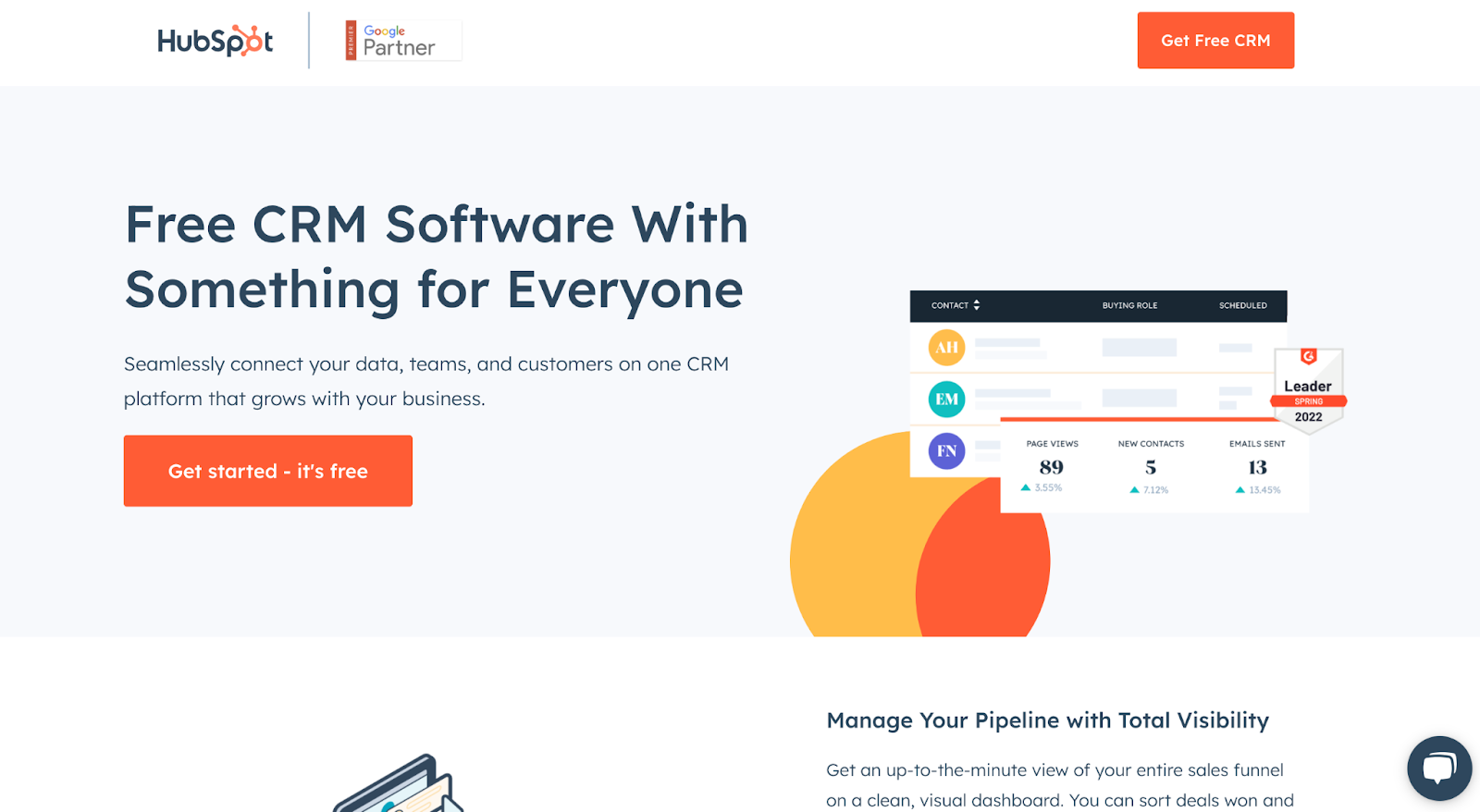 HubSpot homepage