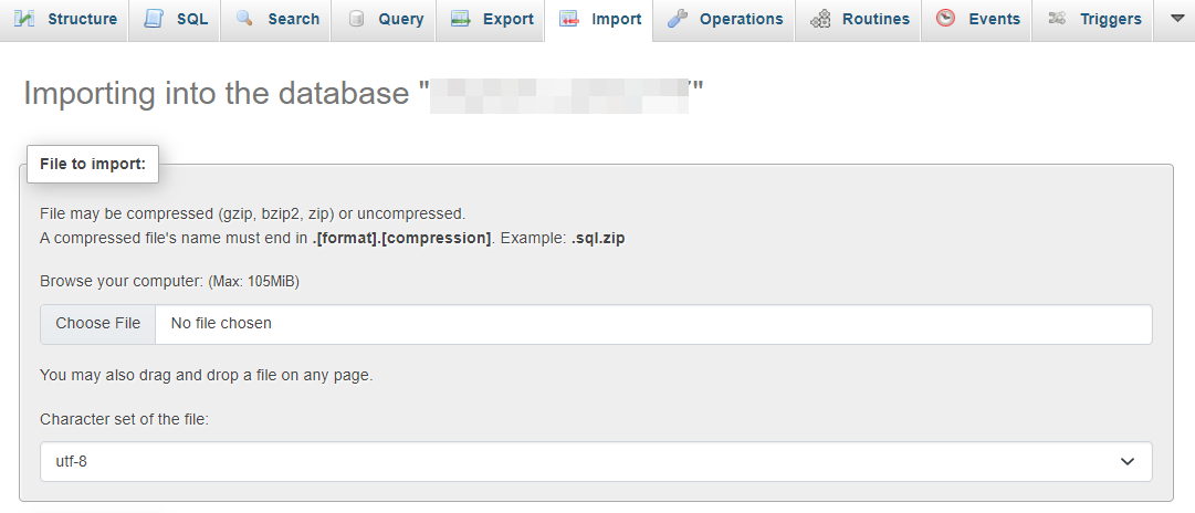After that, navigate to the Import tab and click on the Choose File button.