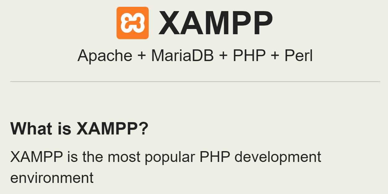 XAMPP screenshot
