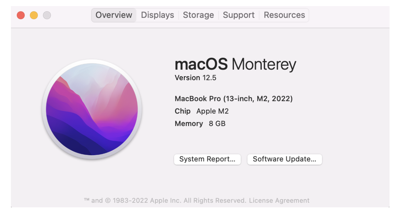macOS Monterey information