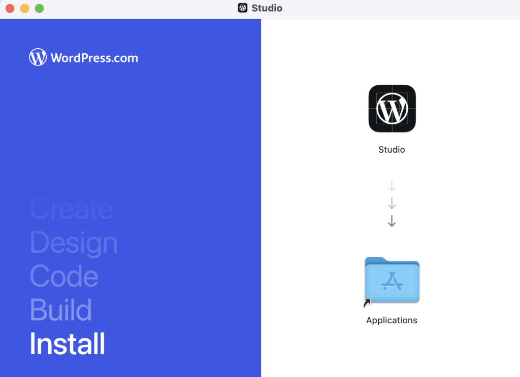dragging Studio into applications