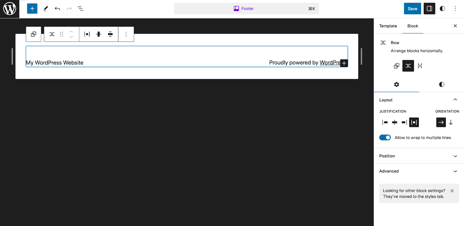 Template parts are similarly composed of blocks, but are typically part of your overall site structure rather than individual pages and posts.