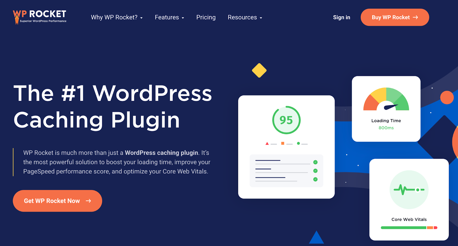 WP Rocket focuses on improving both the experience of the website visitor and the business that installs it.