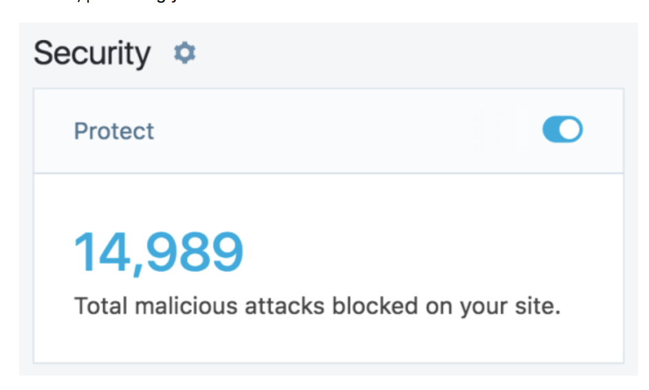 number of attacks blocked on a site
