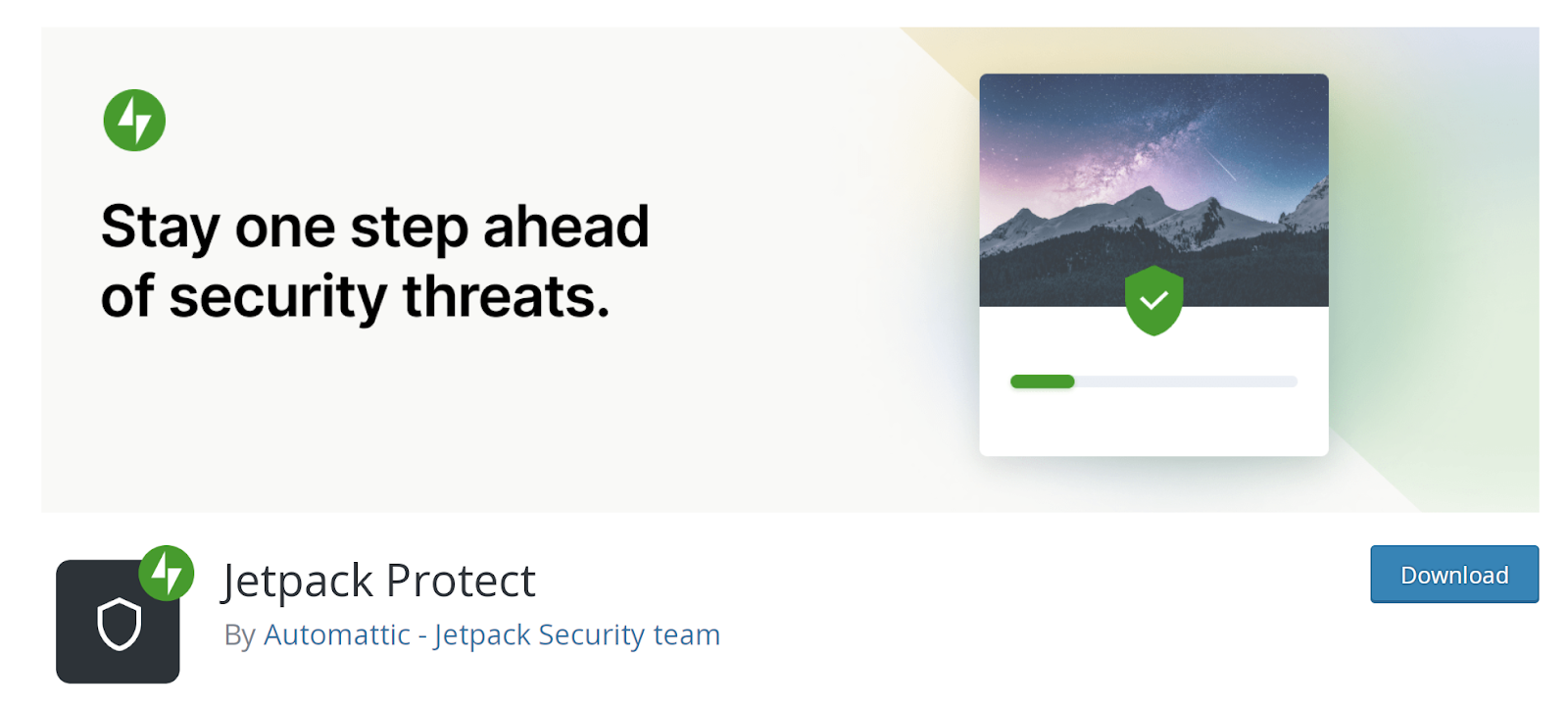 Jetpack Protect page in the WordPress repository