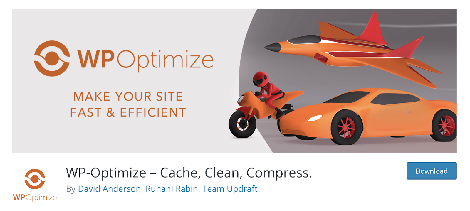 WP-Optimize caches websites, cleans the database, and compresses images to boost speed and optimize the performance of WordPress sites.