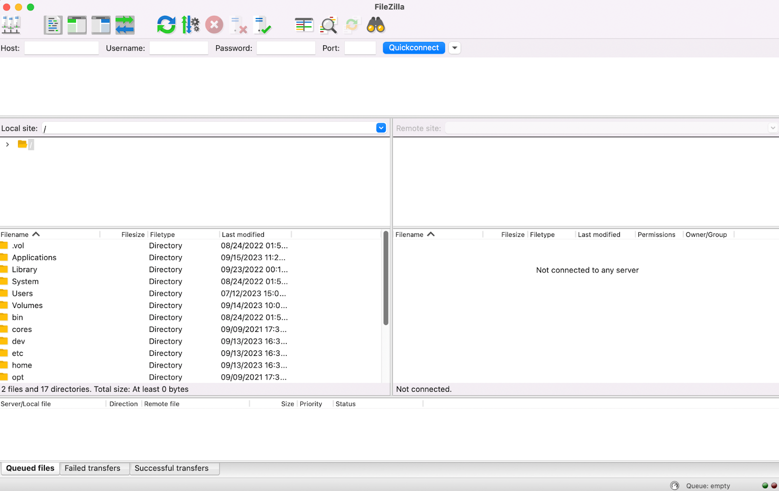 Once the software is installed, go ahead and open it. You should see something similar to the following: