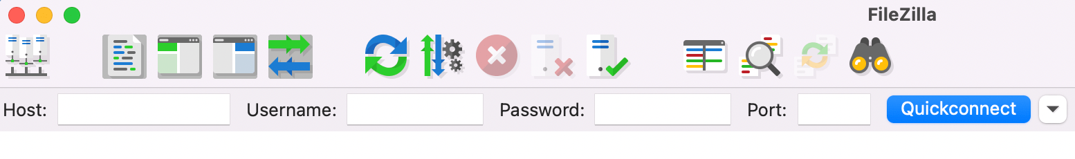 Next, you’ll need to enter your FTP credentials and connect your WordPress site to the FileZilla software.