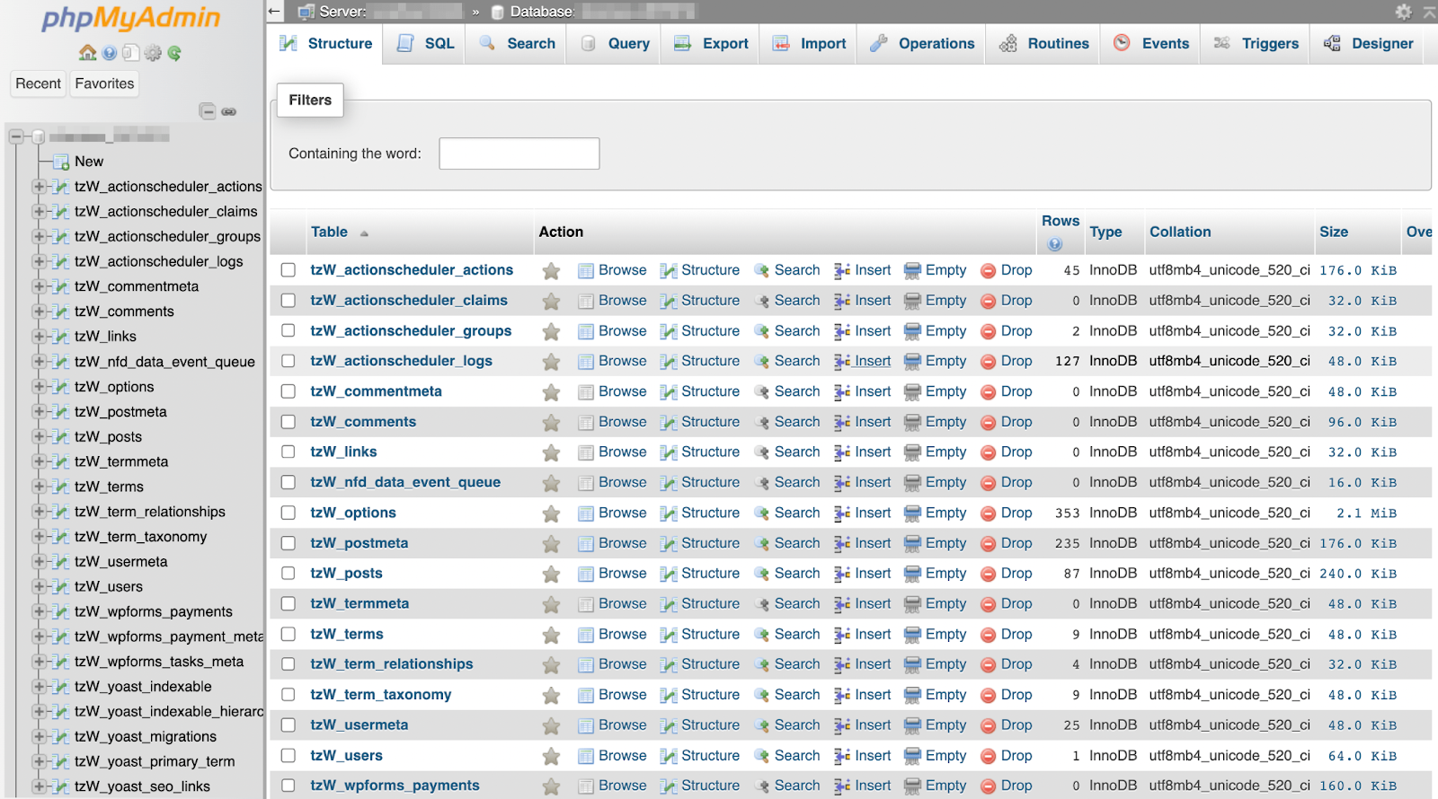 Select the tables you’d like to save. If you want to make a copy of everything, click on Check all at the bottom of the screen.