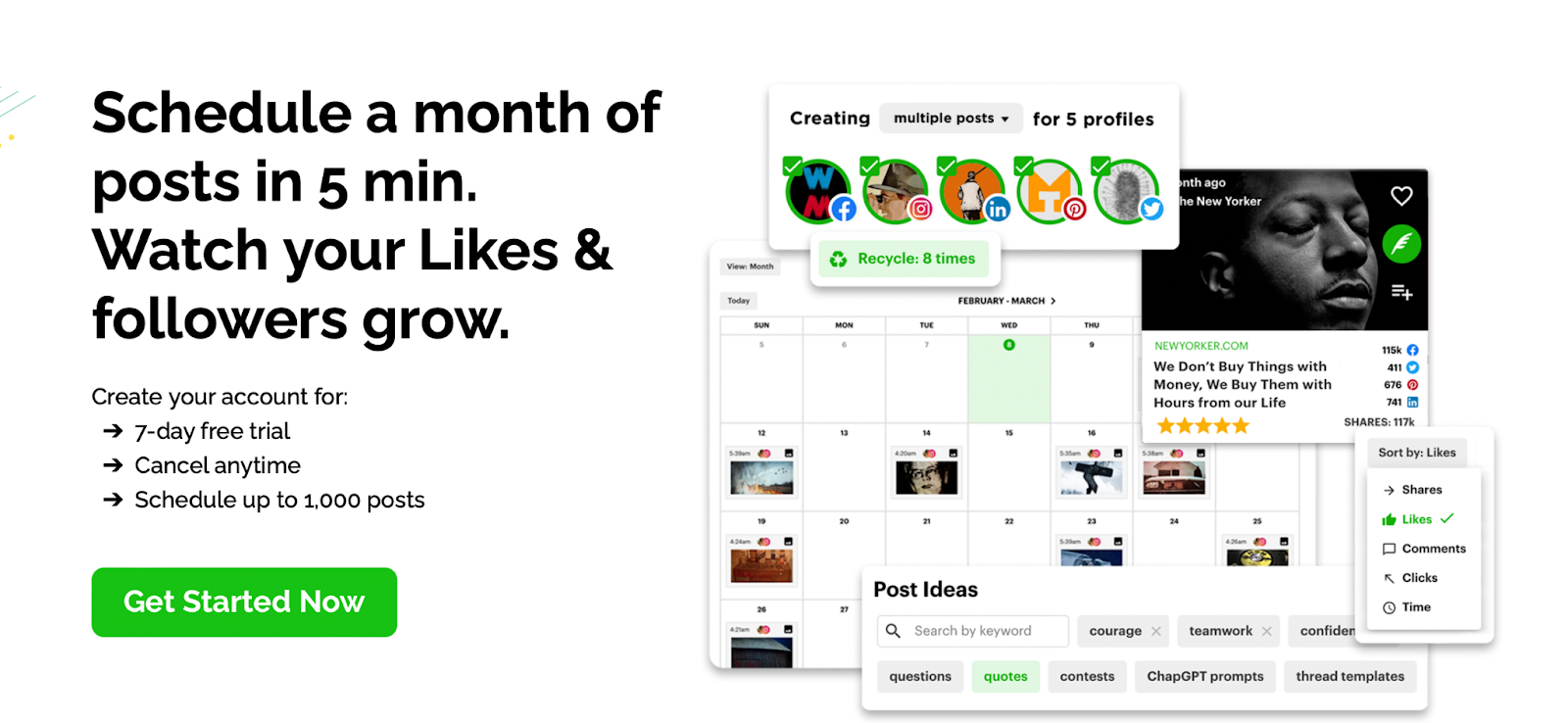 Post Planner makes it easy to manage multiple social media accounts from one place.