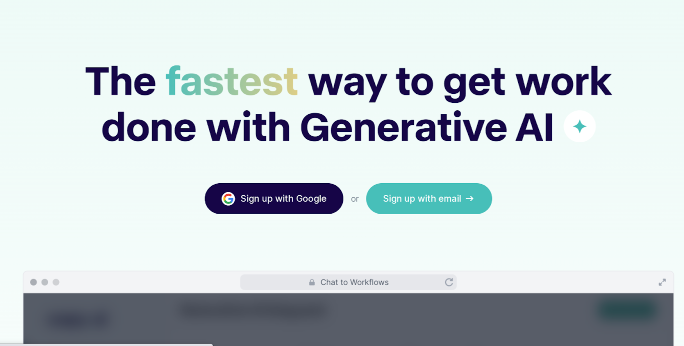 Copy AI homepage