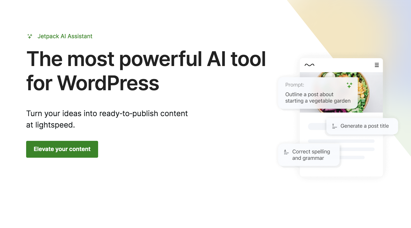 Jetpack AI Assistant homepage