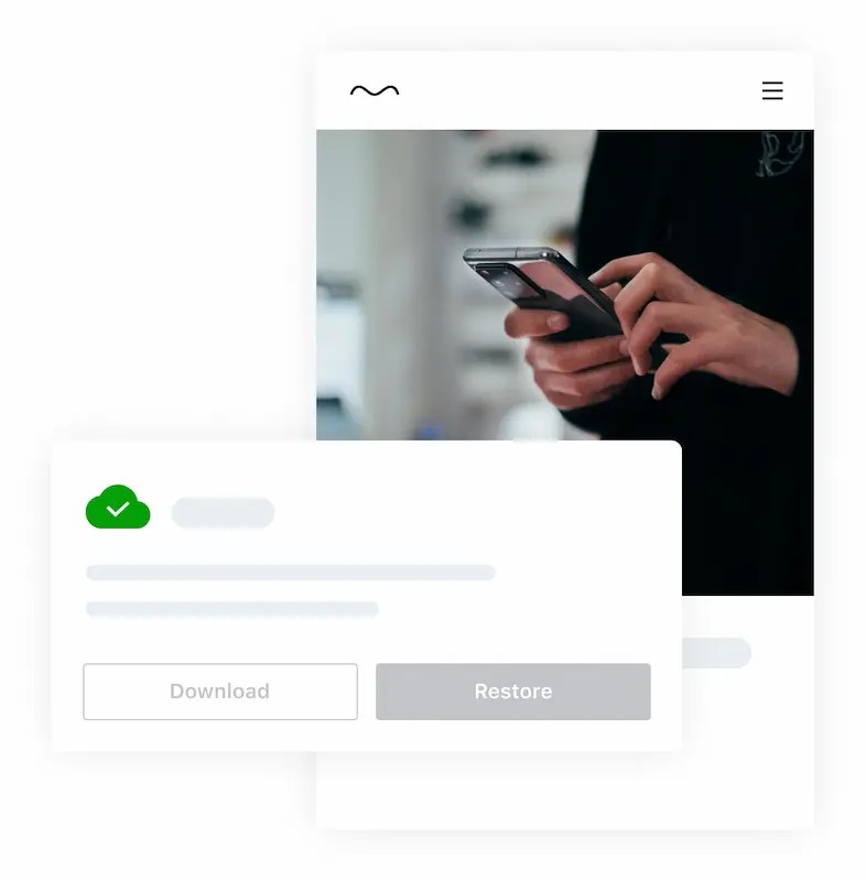 VaultPress Backup one-click restore interface