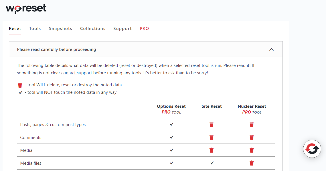 Advanced WordPress Reset enables you to reset your entire WordPress installation (or parts of it).
