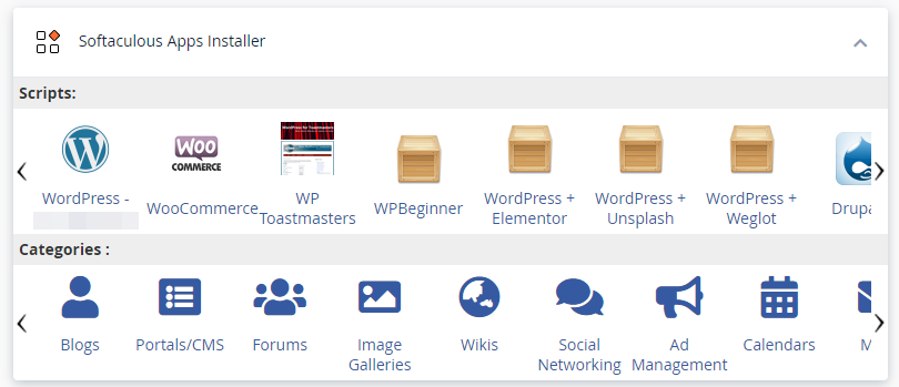 If your web host provides this feature, locate the installer (referencing the host's documentation if needed) and select the WordPress option.