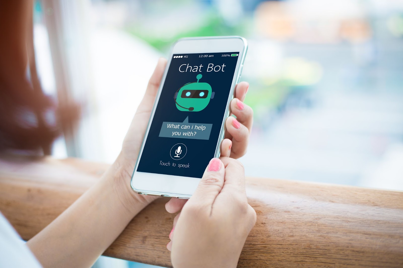 chat bot conversation on a phone