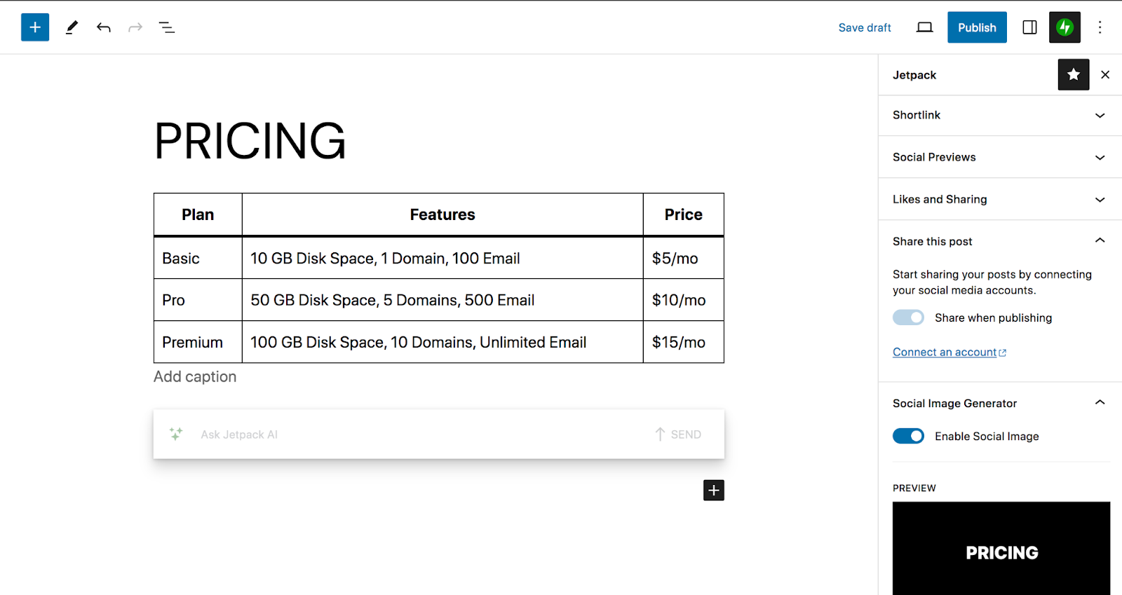 using the Jetpack AI Assistant