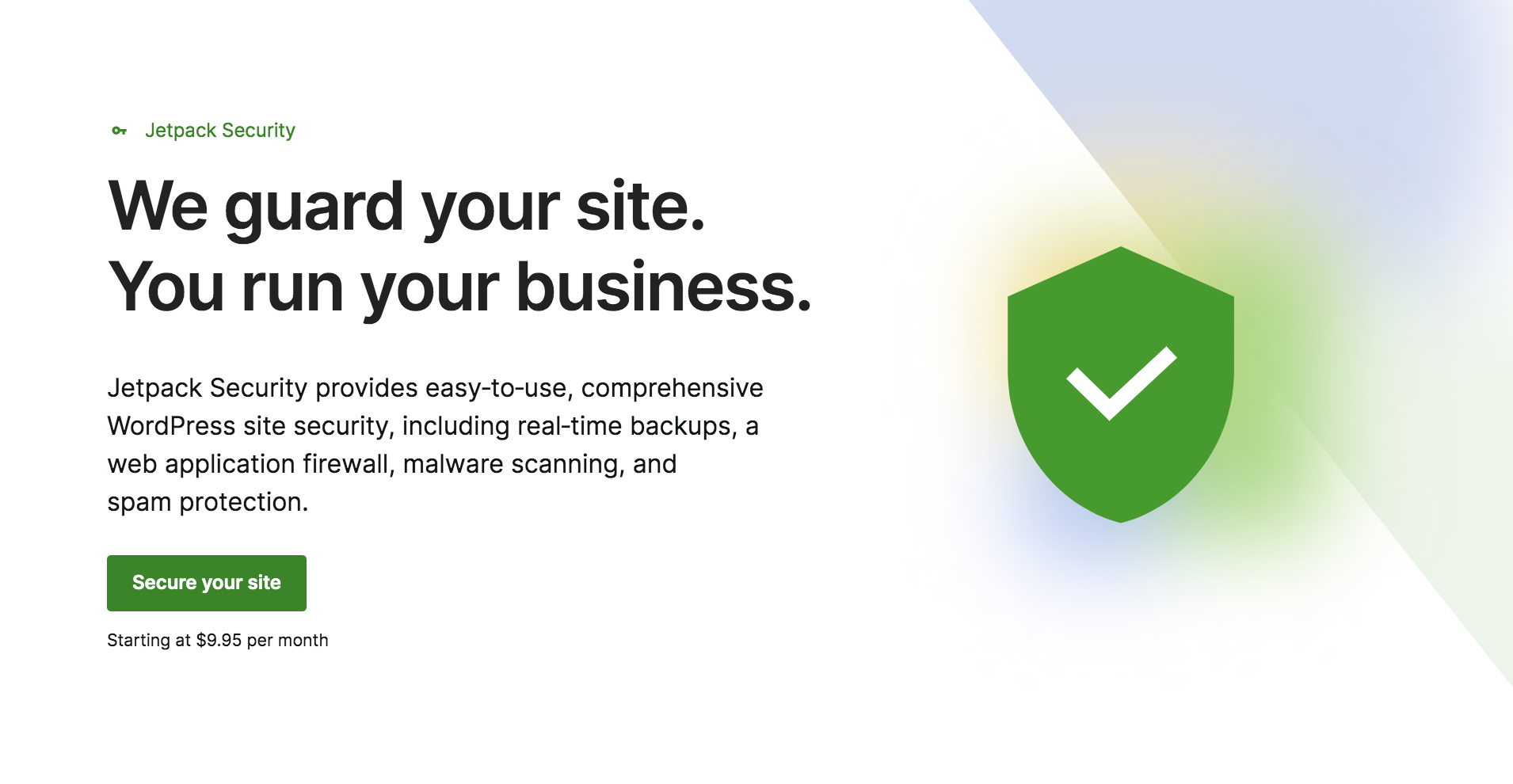 Jetpack Security homepage