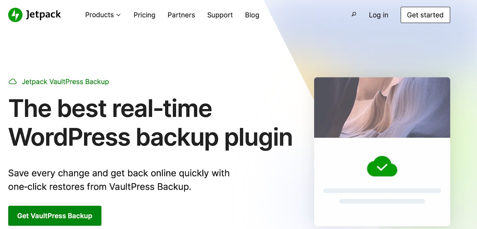 Jetpack VaultPress Backup homepagee