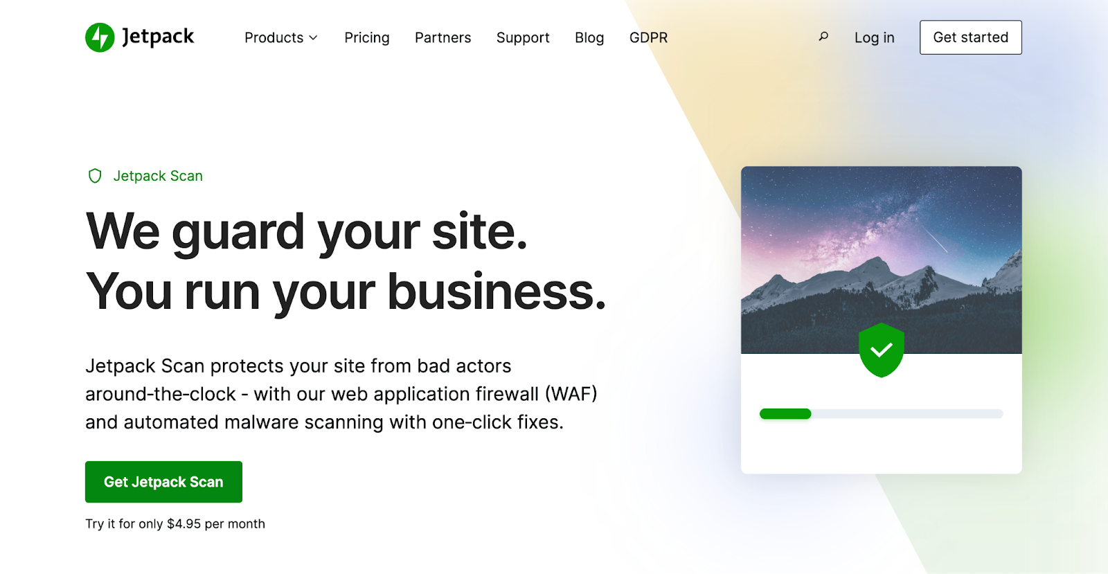Jetpack Scan homepage