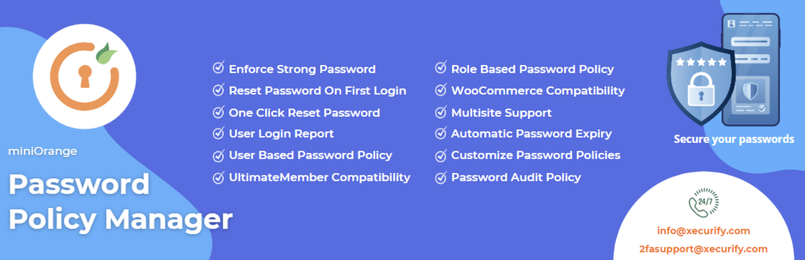 Password policy manager plugin
