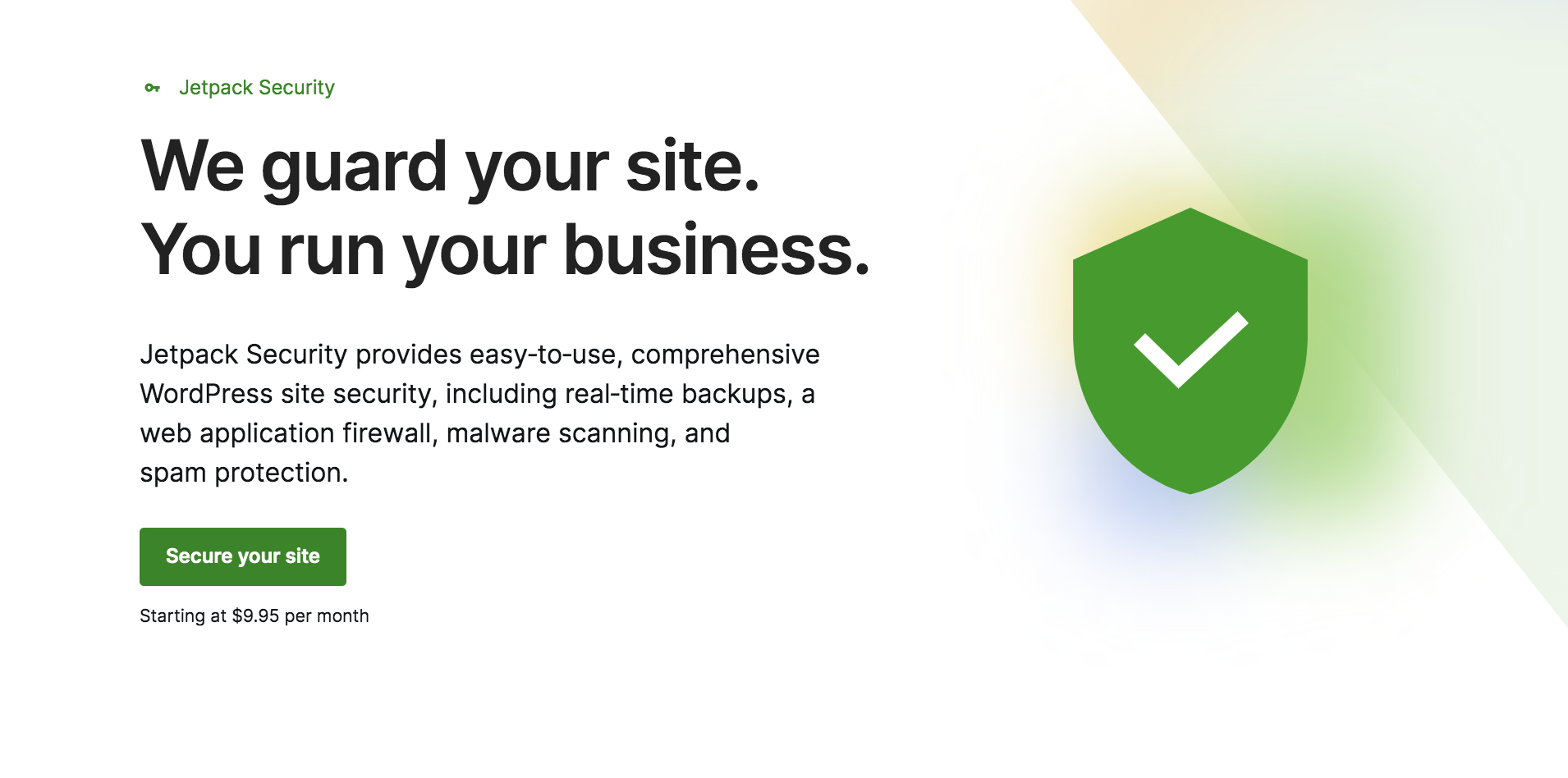 Jetpack Security homepage