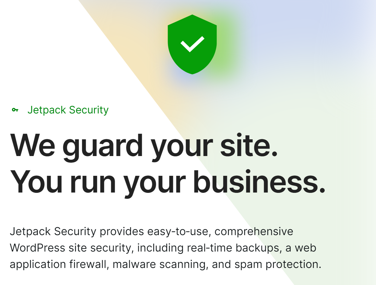 El plan Jetpack Security del plugin Jetpack ofrece una colección completa de herramientas de seguridad para WordPress en un solo paquete. 